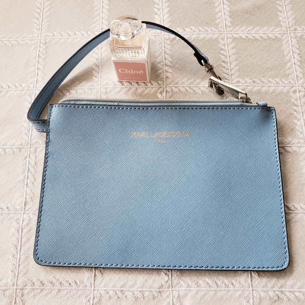 Karl Lagerfeld wristlet and Chloe mini.